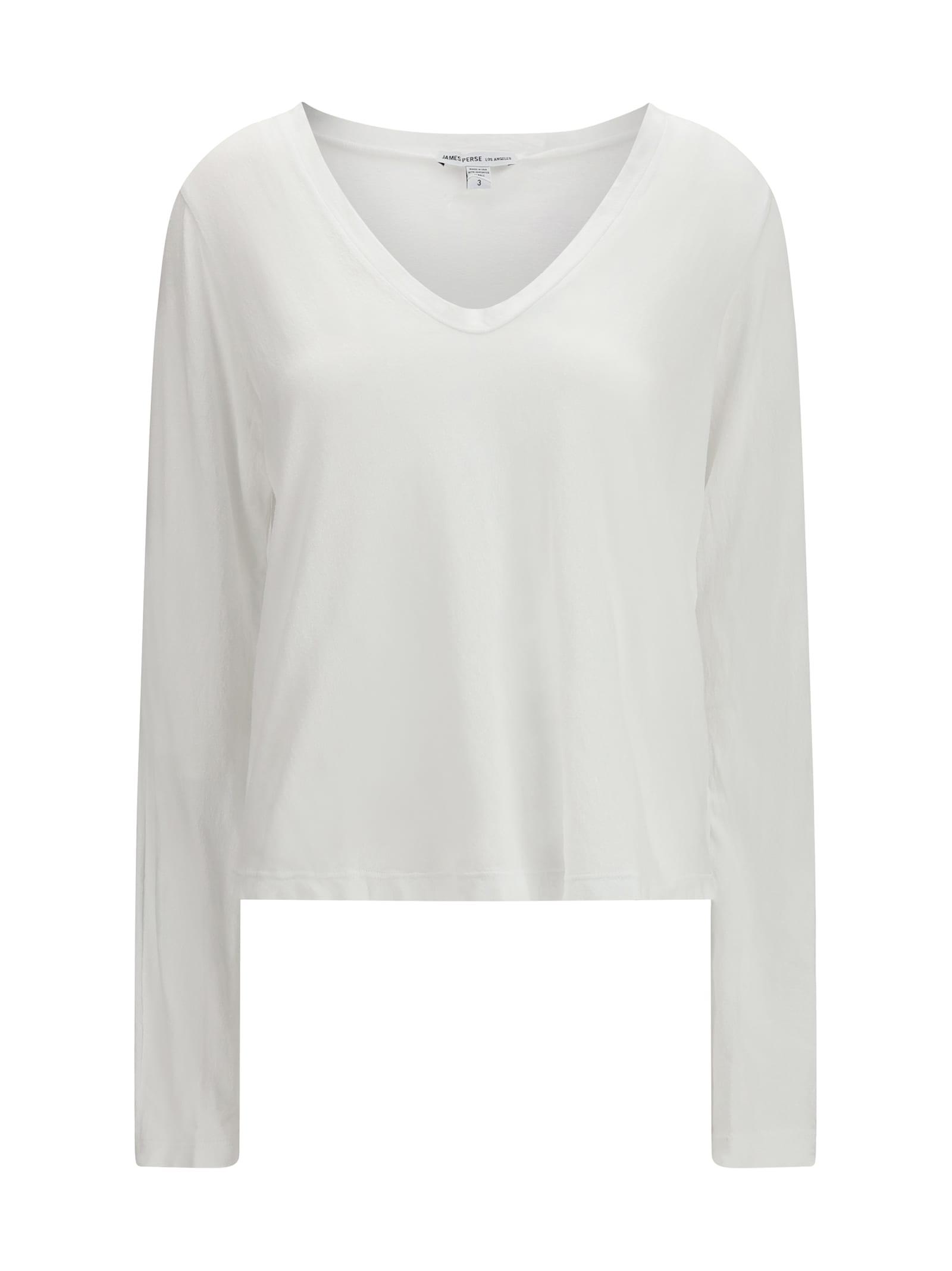 James Perse Deep V-neck Long Sleeve T-shirt