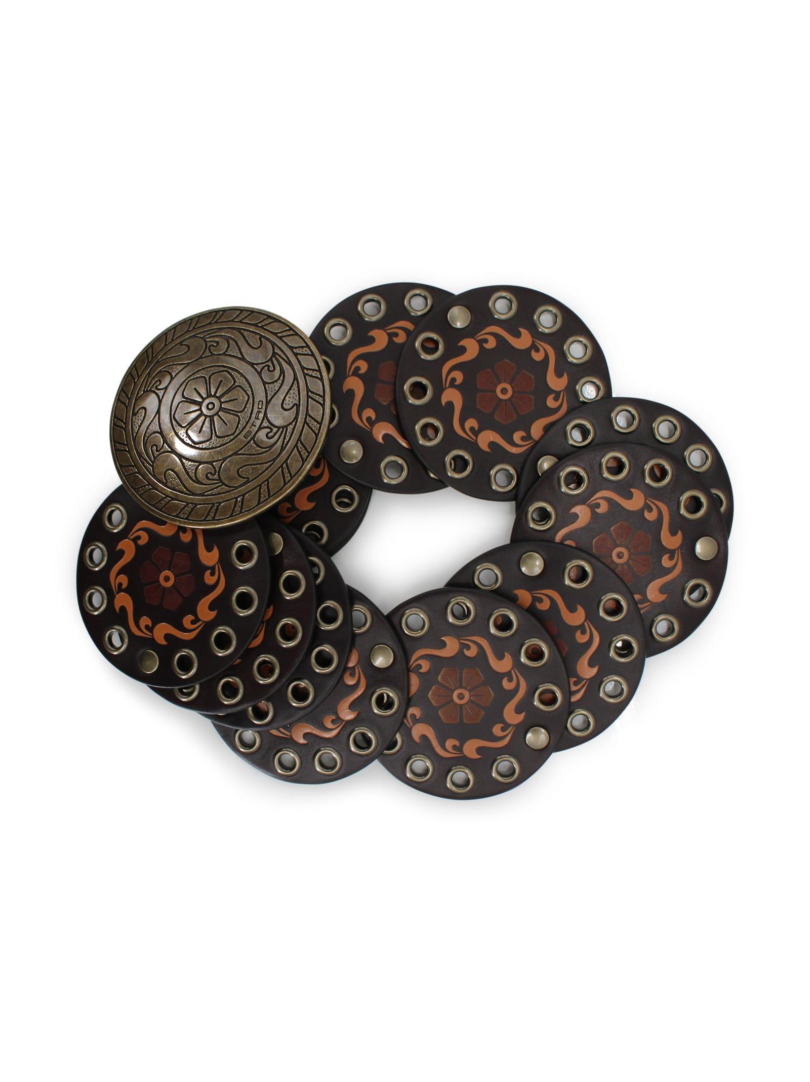 Etro Paisley Studded Belt