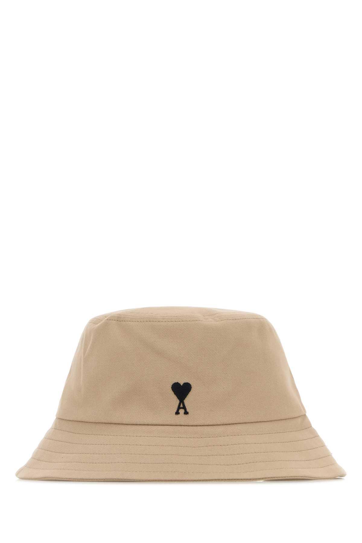 Ami Alexandre Mattiussi Beige Cotton Bucket Hat
