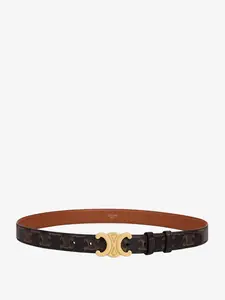 Celine Triomphe Coated Canvas Belt