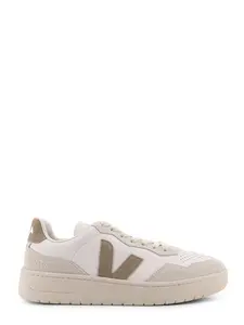 Veja V-90 Leather Sneakers With Suede Inserts