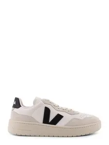 Veja V-90 Leather Sneakers With Suede Inserts