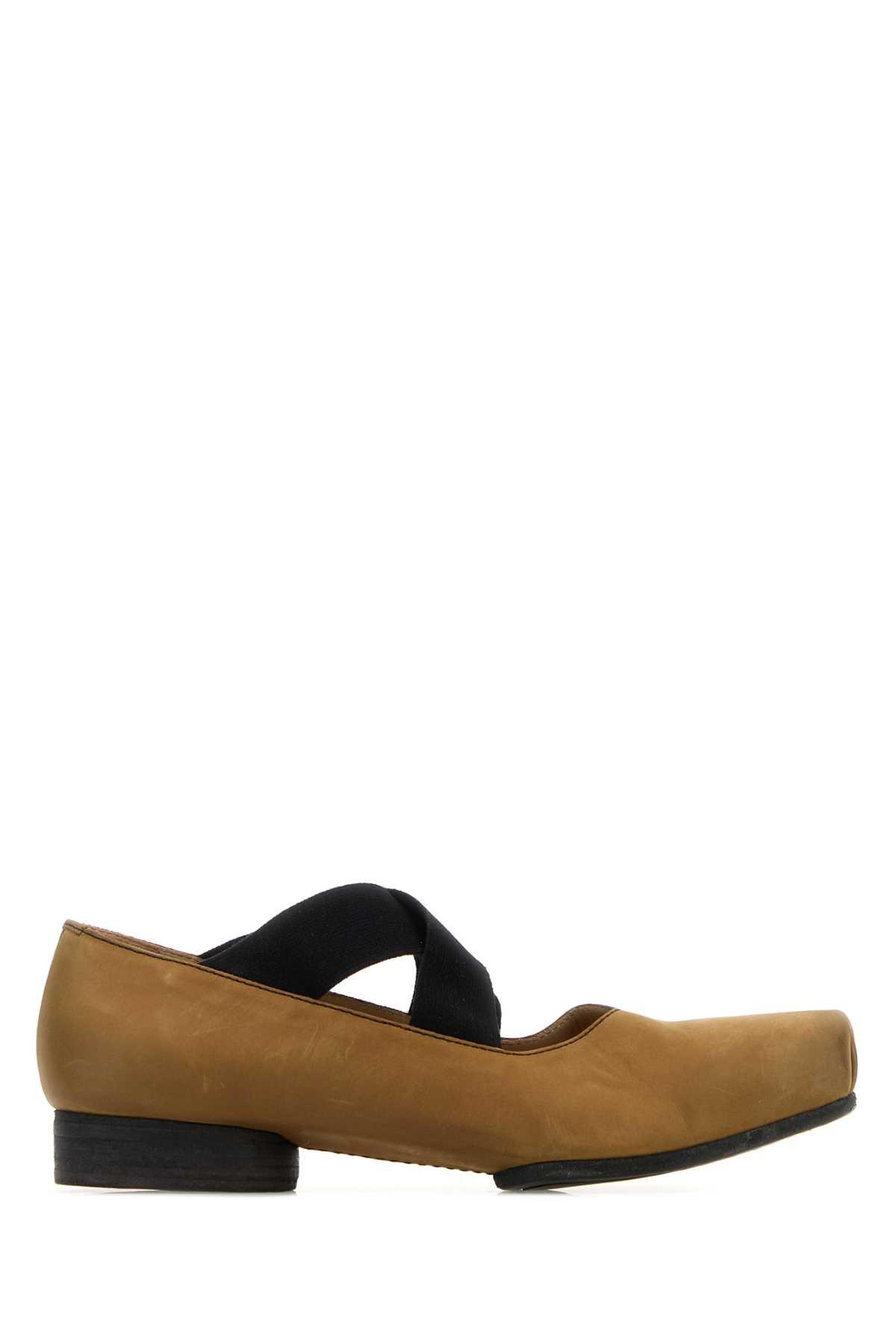 UMA WANG Camel Leather Ballerinas
