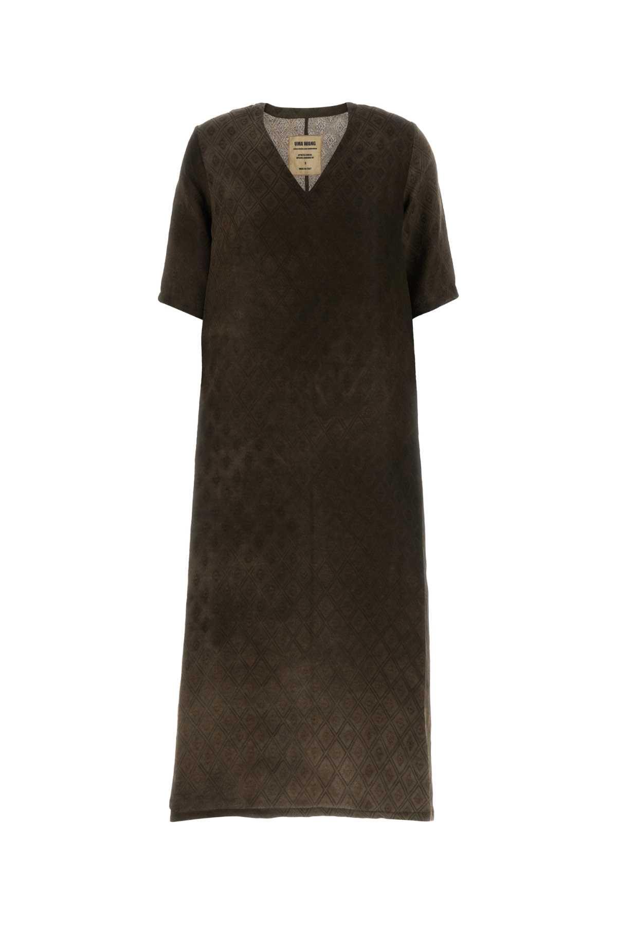 Uma Wang Brown Jersey Apostle Tunic Dress