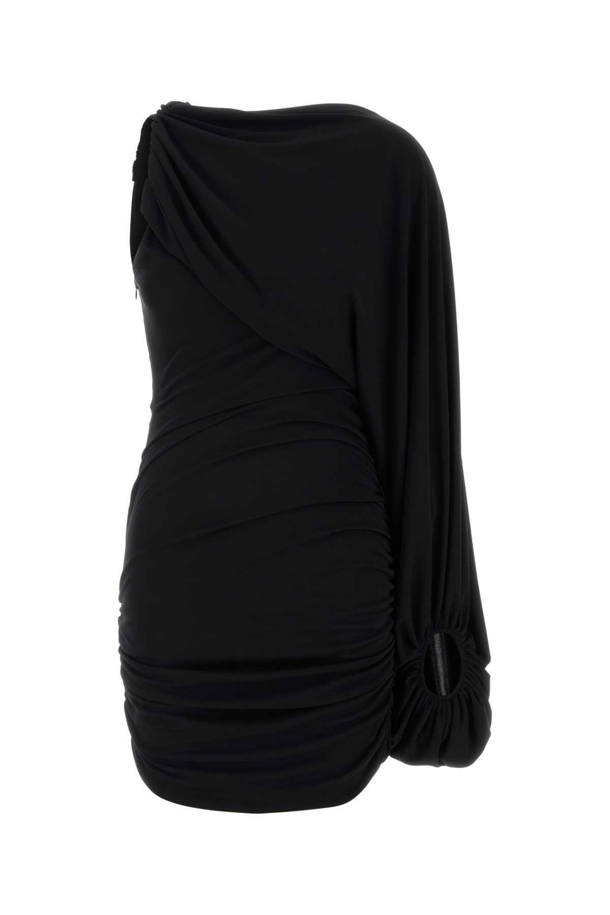 THE ANDAMANE Andamane Black Jersey Selene Mini Dress