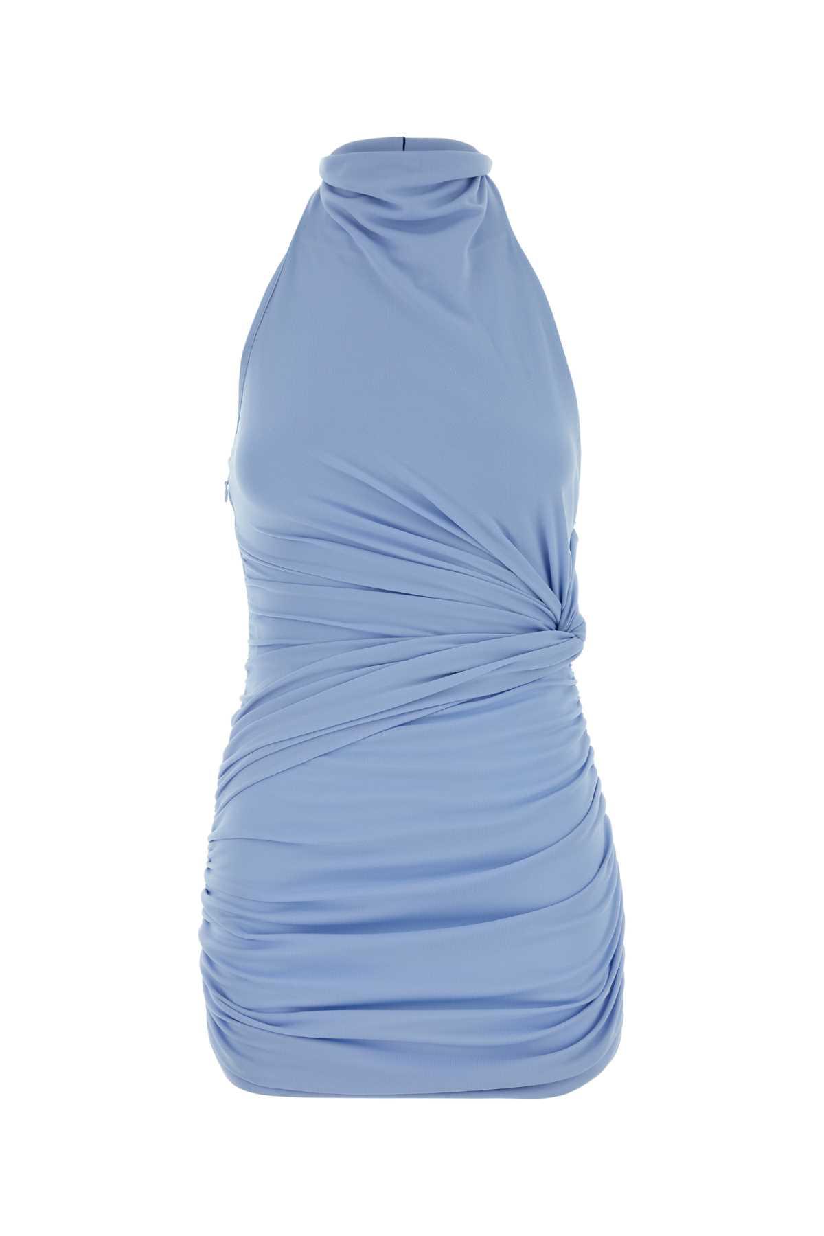 THE ANDAMANE Cerulean Blue Jersey Stella Mini Dress
