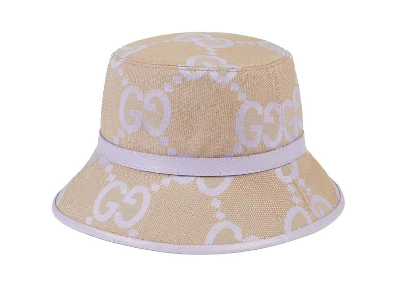 Gucci Jumbo GG Bucket Hat Beige/Lilac