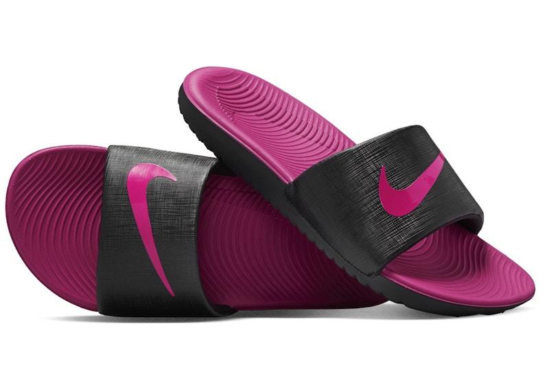 Nike Kawa Slide Black Vivid Pink