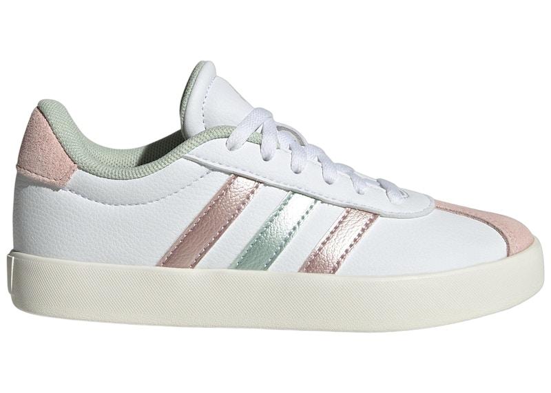 adidas VL Court 3.0 Cloud White Linen Green Sandy Pink
